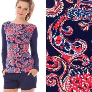 LILLY PULITZER “Bailey” Paisley tee